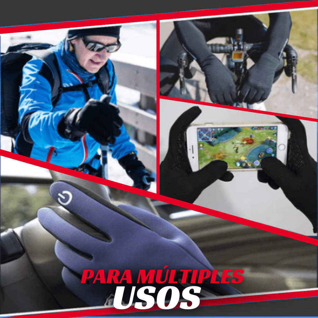 Guantes Impermeables Anti Sol y Lluvia con Dedo Touch-Screen